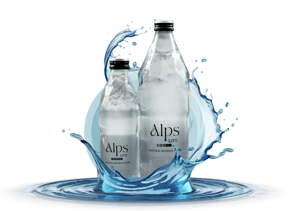 Alps water glazen flessen 12x330ml
