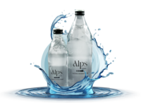 Alps water glazen flessen 12x330ml