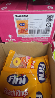 Peach rings 12x75gr