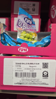 Tennis ball bubble gum 12x75gr