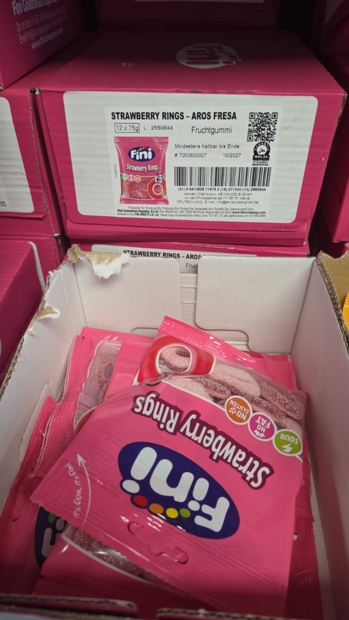 Strawberry rings 12x75gr